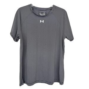 Under Armour Black Striped Loose Fit T Shirt Sz XL